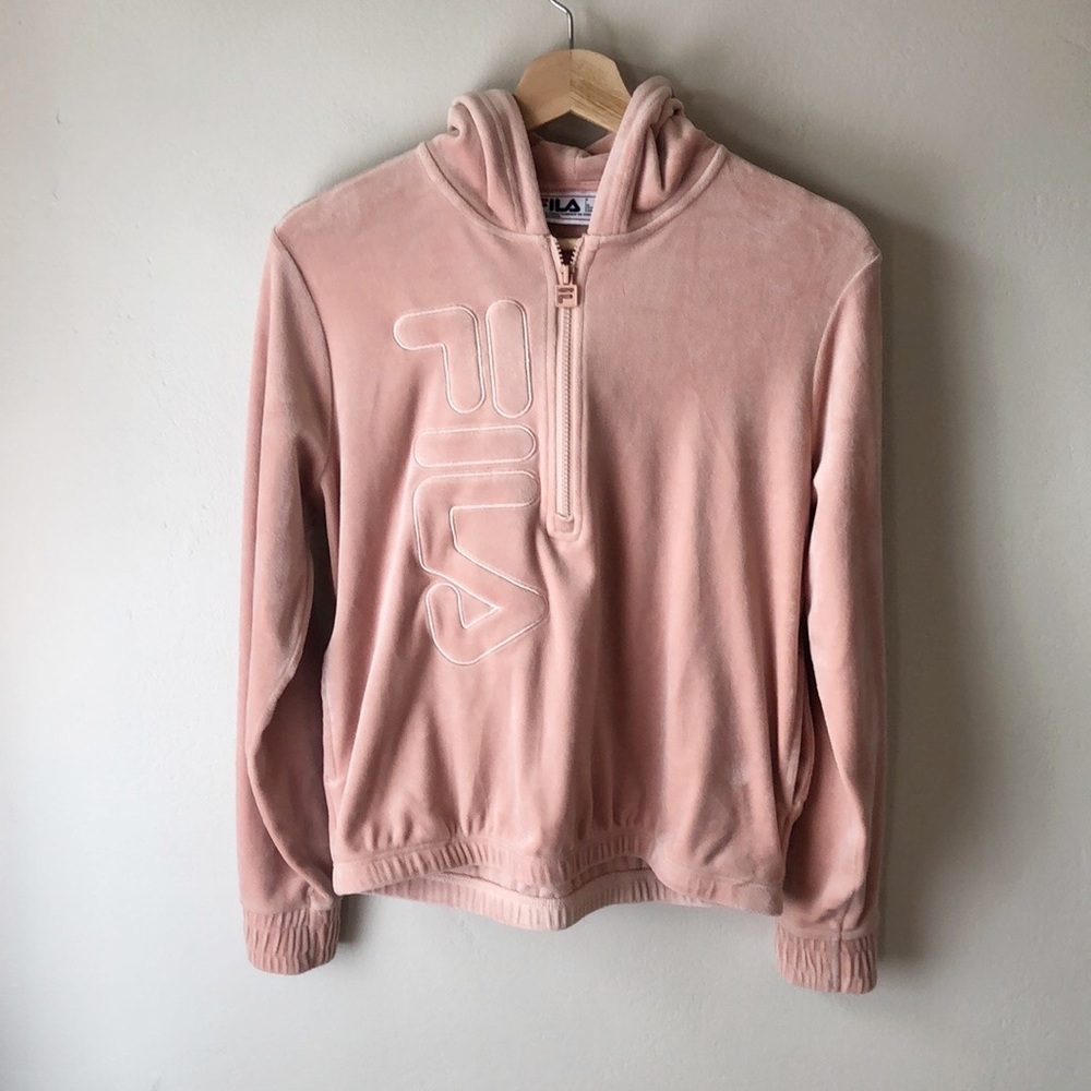 Fila Pink Velvet Hoodie